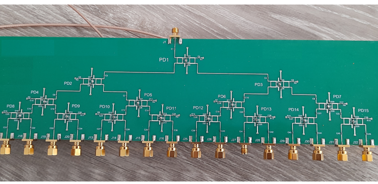 Fig. 5 Fabricated 1 to 16 power divider